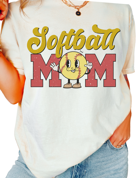 Softball Mom DTF TRANSFER or UV DTF STICKER DECAL