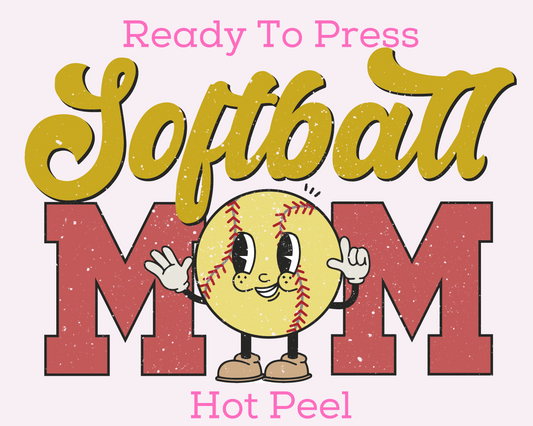 Softball Mom DTF TRANSFER or UV DTF STICKER DECAL
