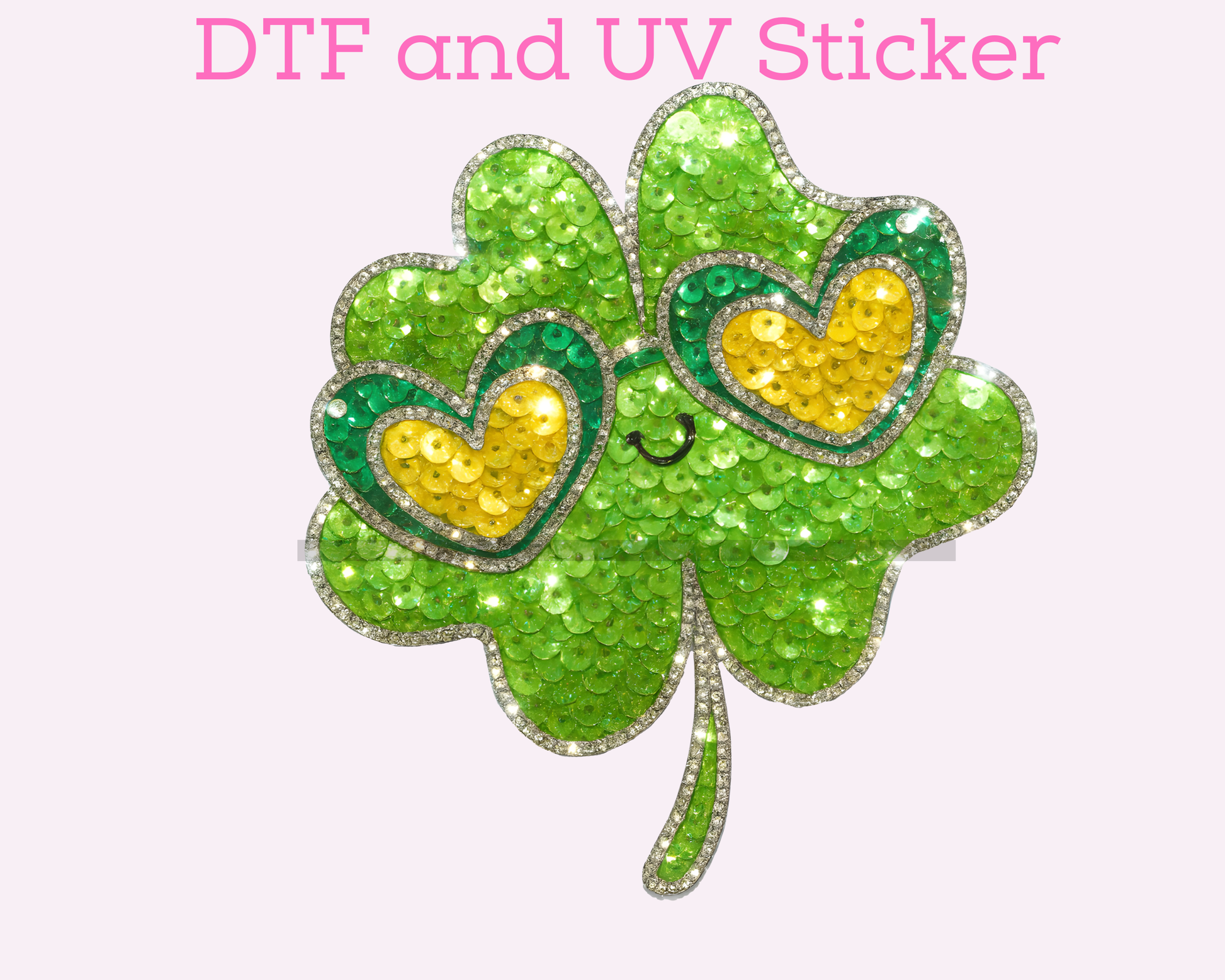 Clover with Glasses St. Patrick's Day DTF TRANSFER  or UV DTF STICKER