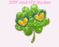 Clover with Glasses St. Patrick's Day DTF TRANSFER  or UV DTF STICKER