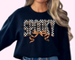 Spooky Checkered Coquette Bows Halloween DTF TRANSFER or UV DTF STICKER