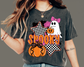 Girlie Spooky Ghost Collage with Bow Halloween DTF TRANSFER or UV DTF STICKER