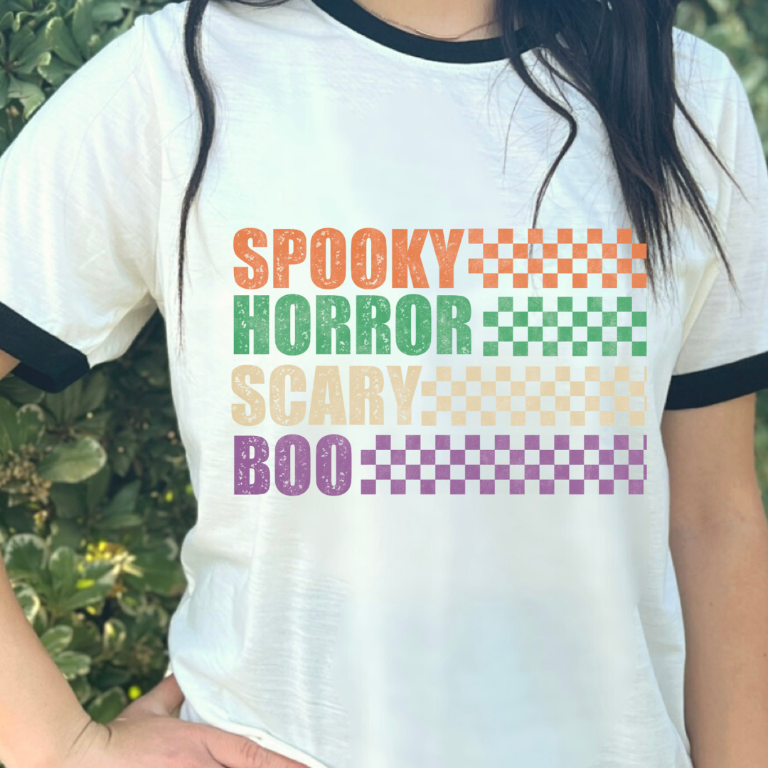 Spooky Horror Scary Boo DTF TRANSFER