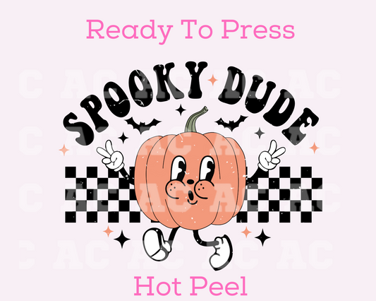 Spooky Pumpkin Dude DTF TRANSFER