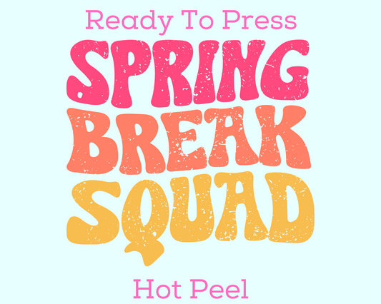Spring Break Squad DTF TRANSFER or UV DTF STICKER DECAL