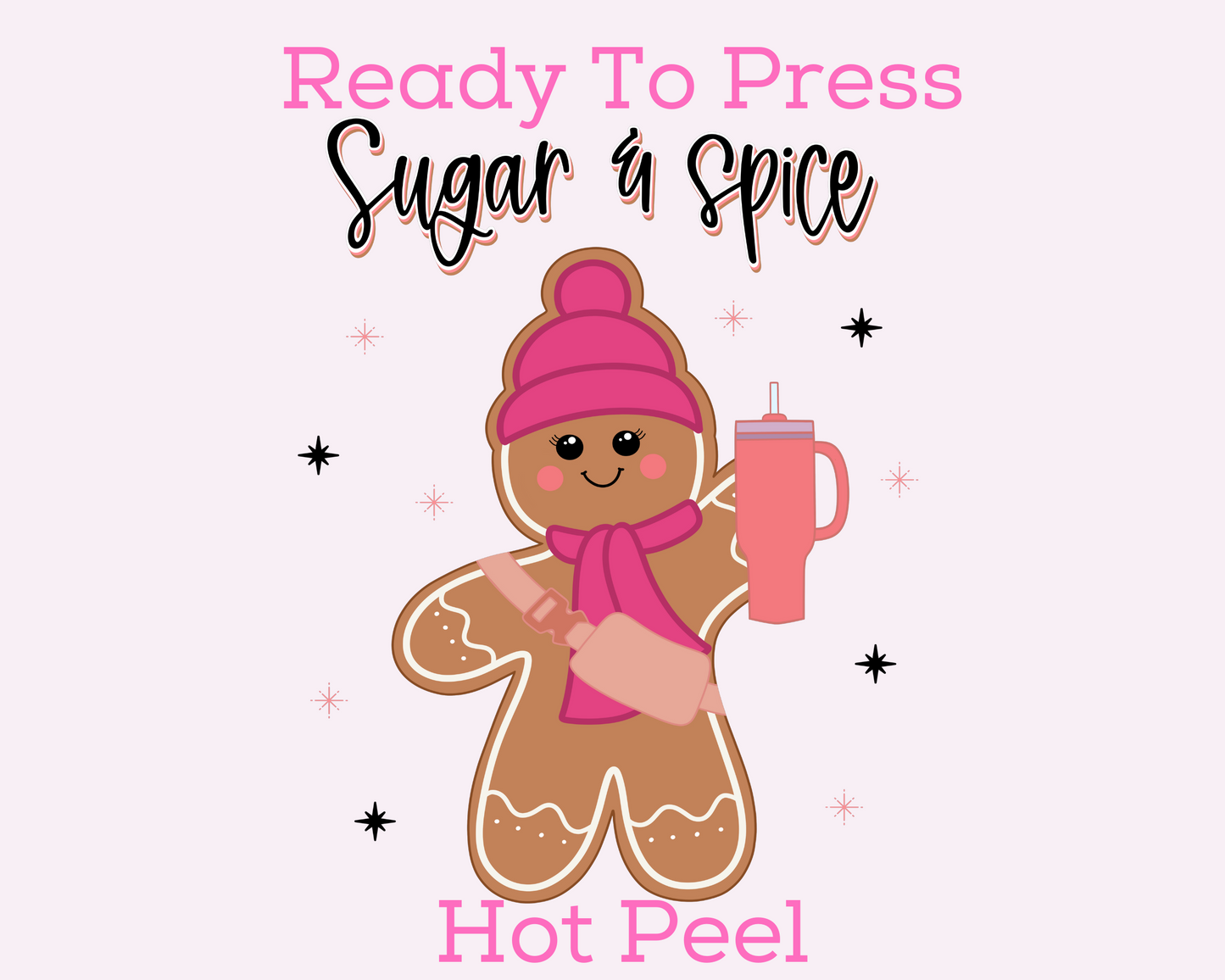 Sugar And Spice Gingerbread (Cursive) DTF TRANSFER