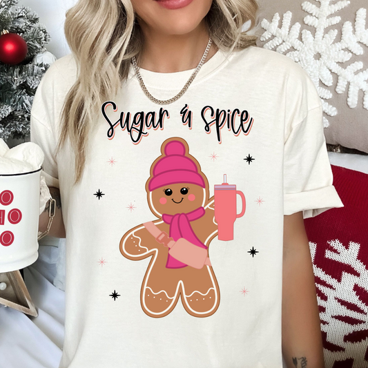 Sugar And Spice Gingerbread (Cursive) DTF TRANSFER