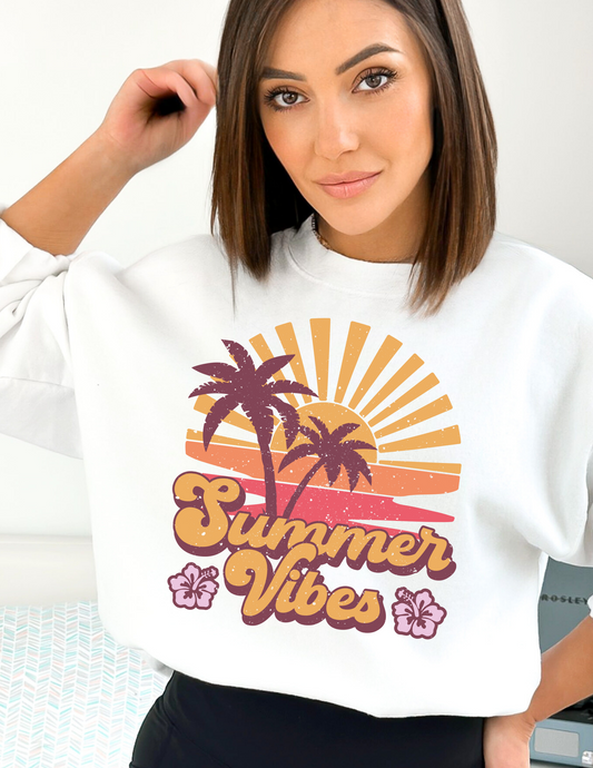 Summer Vibes DTF TRANSFER or UV DTF STICKER