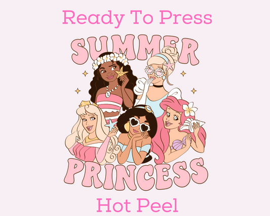 Summer Princess Disney Princess DTF TRANSFER