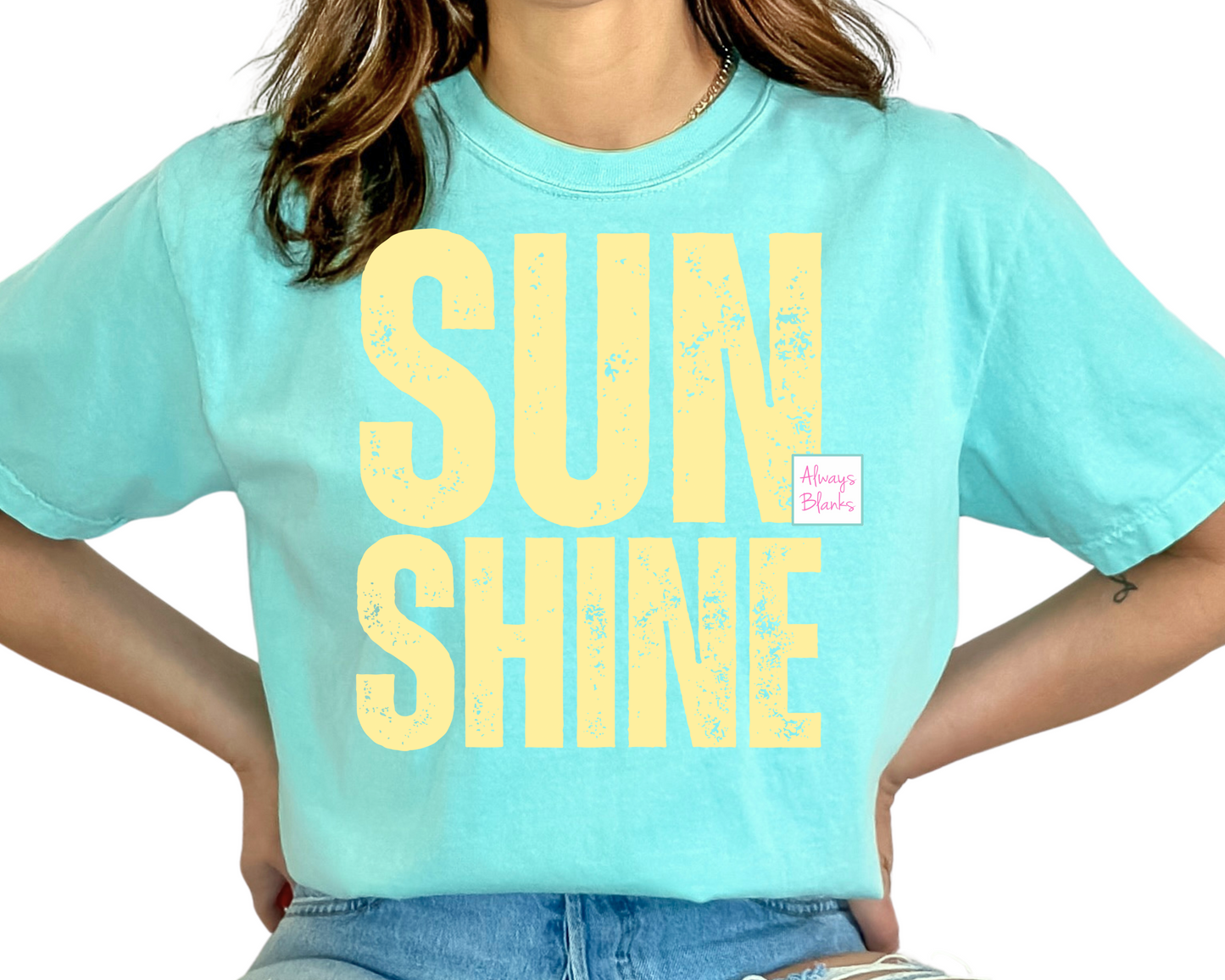 Sun Shine Distressed  DTF TRANSFER