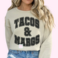 Tacos & Margs Black (Distressed) Cinco De Mayo DTF TRANSFER