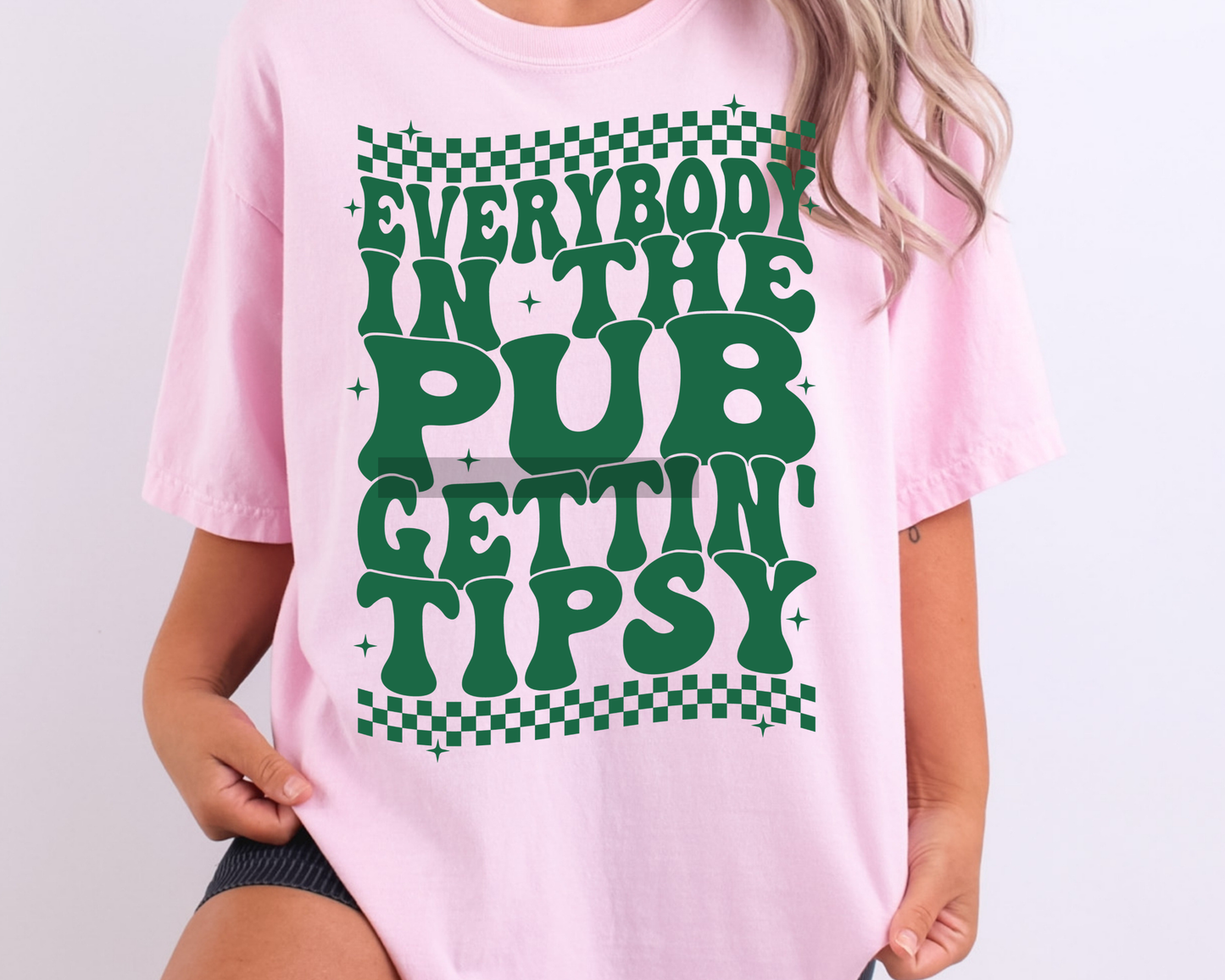 Everyone in The Pub Gettin Tipsy St. Patrick's Day DTF TRANSFER  or UV DTF STICKER