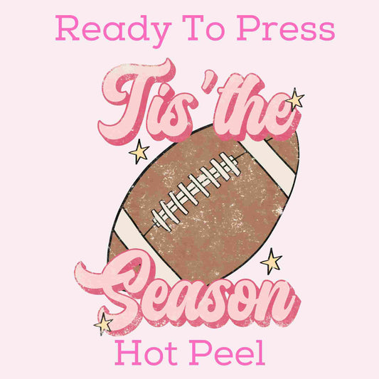 Tis' The Season Football (Pink) DTF TRANSFER