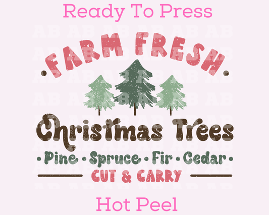 Farm Fresh Christmas Trees Christmas DTF TRANSFER