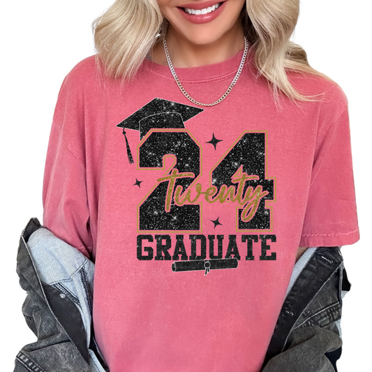 Twenty 24 (Faux Glitter) Graduation DTF TRANSFER