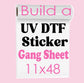 Build Your Custom UV DTF Gang Sheet 11x48 (Must Use A Laptop NOT Your Phone)