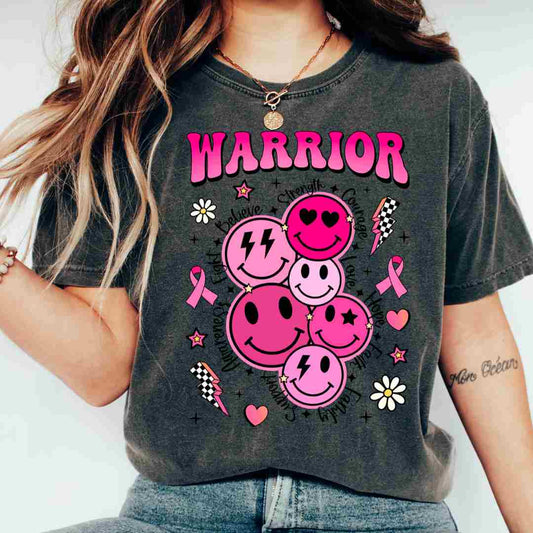 Breast Cancer Warrior DTF TRANSFER or UV DTF STICKER DECAL