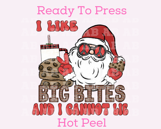 Santa I Like Big Bites And I Cannot Lie Christmas DTF TRANSFER