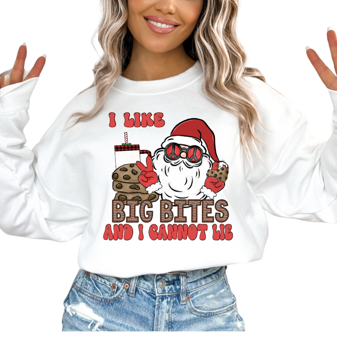 Santa I Like Big Bites And I Cannot Lie Christmas DTF TRANSFER