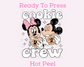 Mickey And Minnie Gingerbread Cookie Crew (White) Disney Christmas DTF TRANSFER