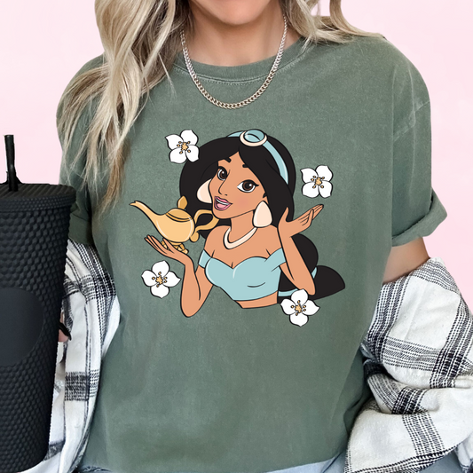 Jasmine With White Flowers Disney Princess DTF TRANSFER