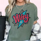 Wifey Checkered Faux Embroidery Wife Dtf Transfer