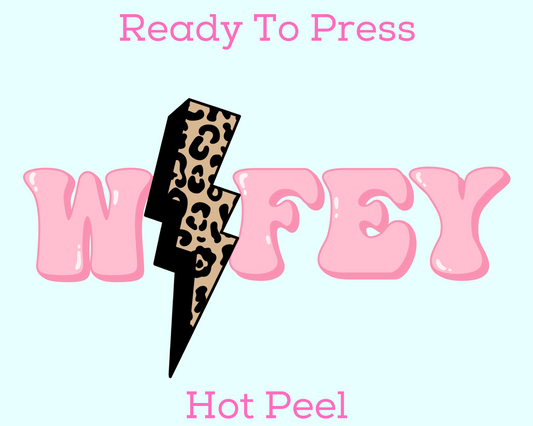 Wifey Lightning Bolt DTF TRANSFER or UV DTF STICKER DECAL