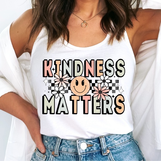 Kindness Matters Trendy DTF TRANSFER or UV DTF STICKER DECAL