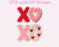 XOXO Faux Yarn Valentine's Day DTF TRANSFER or UV DTF STICKER