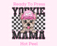 Yorkie Mama (Black) Faux Sequins Faux Embroidery Mom DTF TRANSFER