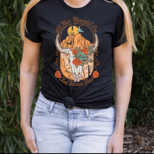 Cowgirls Roam Free DTF TRANSFER or UV DTF STICKER