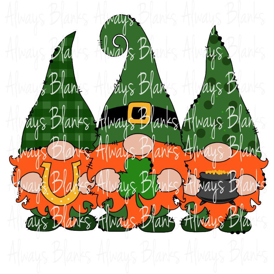 ST. PATRICK'S DAY GNOME GROUP PNG DESIGN