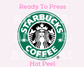Starbuck Coffee DTF TRANSFER