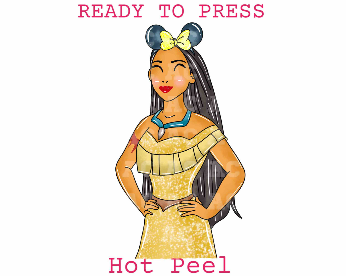 Princess Pocahontas DTF TRANSFER