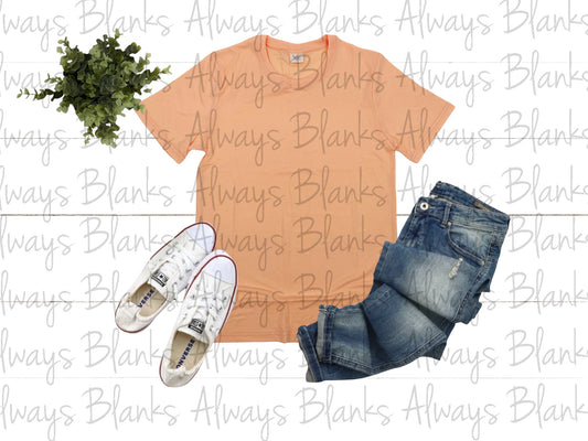 ADULT MOCK UP Apricot 95% Short Sleeve Shirt