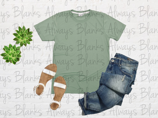 ADULT MOCK UP Sage Green 100% Short Sleeve Shirt