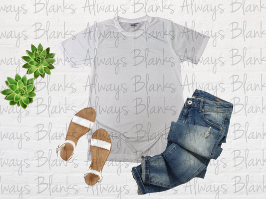 ADULT MOCK UP White 100% Short Sleeve Shirt