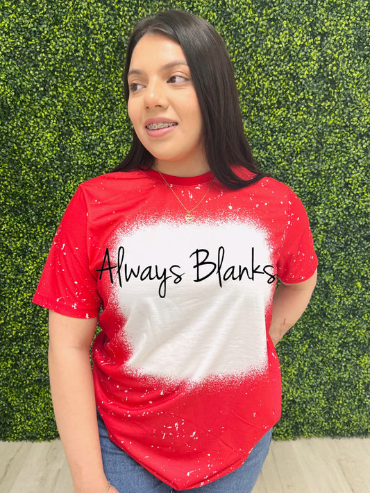 MODEL MOCK UP ADULT Red BLEACHED STYLE Short Sleeve