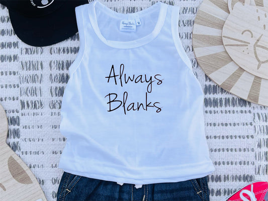 MOCK UP BOYS TANK-WHITE