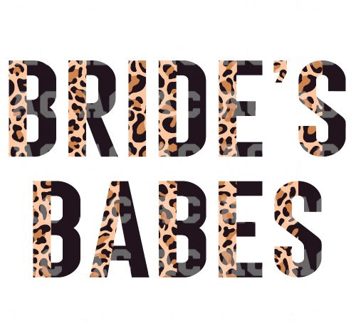 Brides Babes half leopard DTF TRANSFER