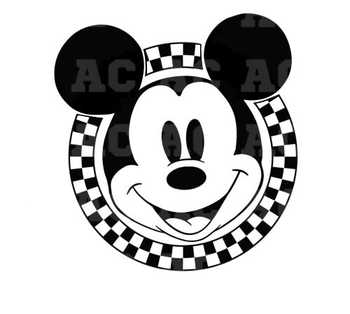 Checkered Mickey DTF TRANSFER