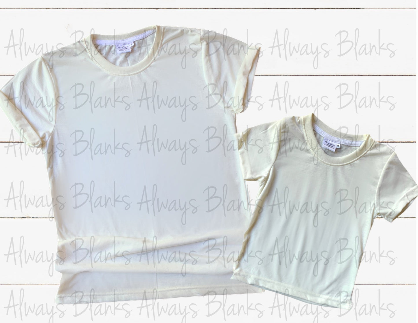 Mockup Mom & Kids Cream Shirts