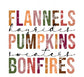 Distressed Flannels Pumpkins Bonfire DTF TRANSFER