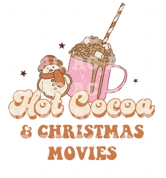 Hot Cocoa & Christmas Movies DTF TRANSFER