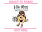 Little Miss 100 Days of School (Brown Hair) DTF TRANSFER