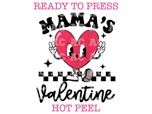 Mama's Valentine Heart (Boy) Valentine's Day DTF TRANSFER or UV DTF STICKER