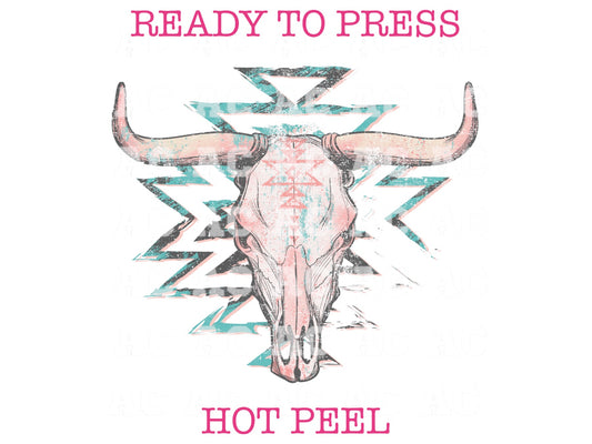 Aztec Skull DTF TRANSFER or UV DTF STICKER