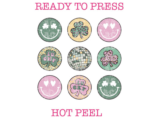 Lucky Disco St. Patrick's Day DTF TRANSFER or UV DTF STICKER DECAL