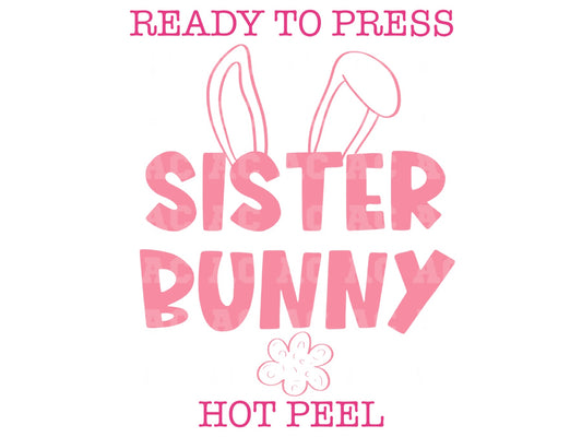 Sister Bunny (Pink) DTF TRANSFER