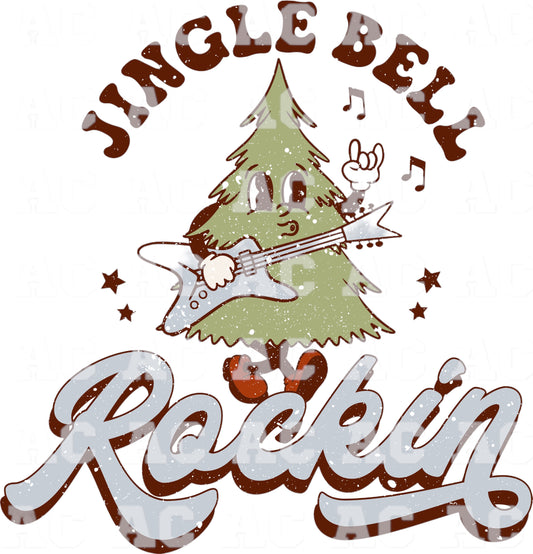 Jingle Bell Rockin Boy DTF TRANSFER or UV DTF STICKER